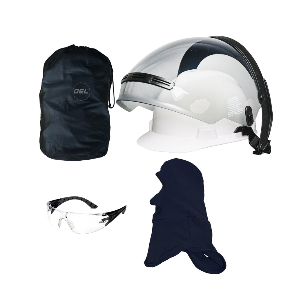 12 Cal Headgear Hard Hat Clear Faceshield Safety Glasses from GME Supply